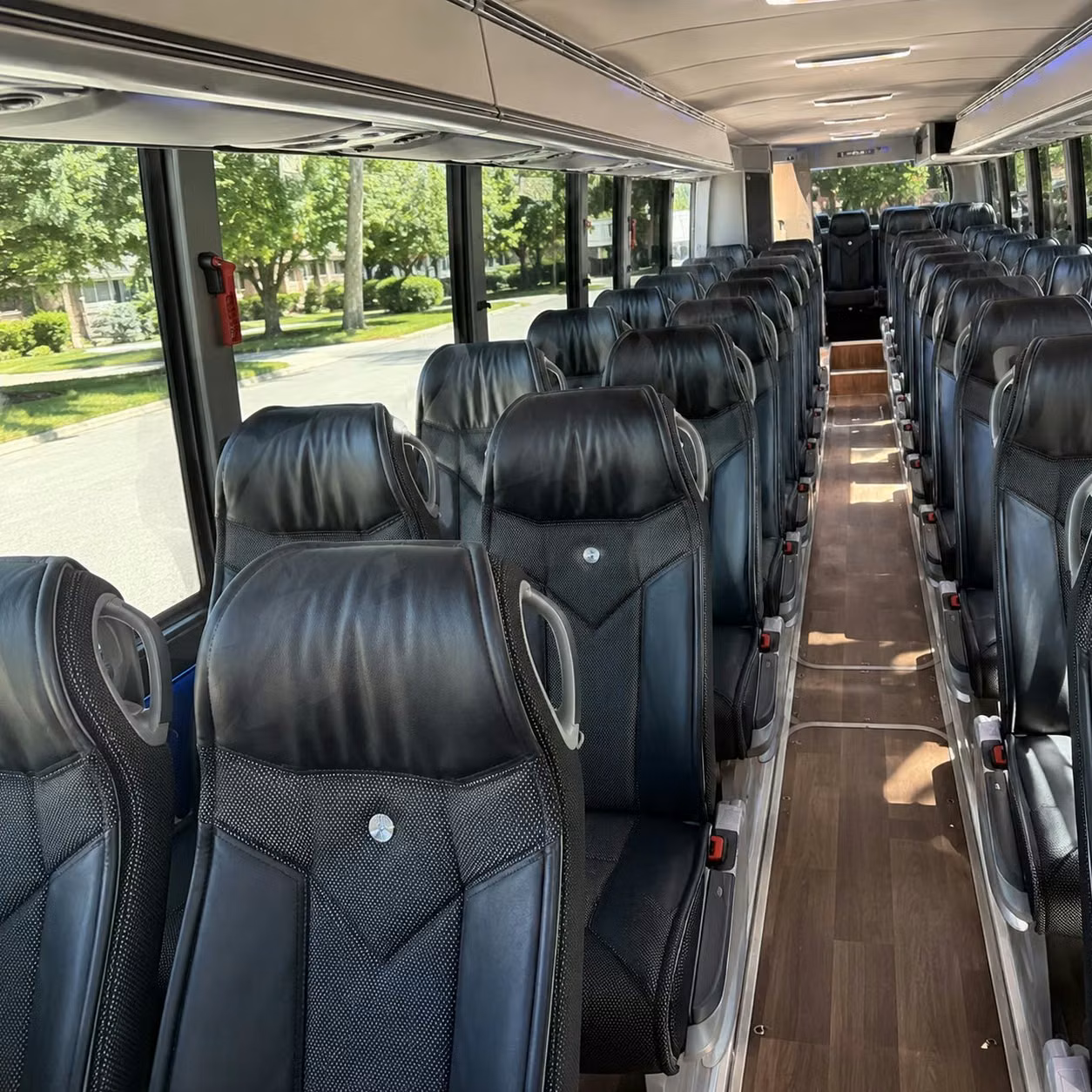 huntington beach charter bus interior