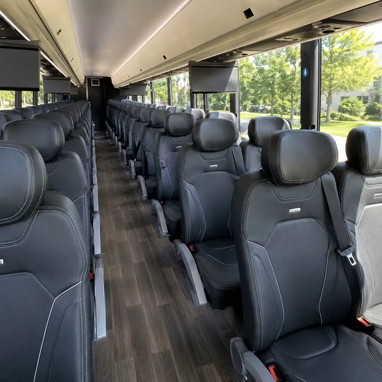 huntington beach charter bus rental interior